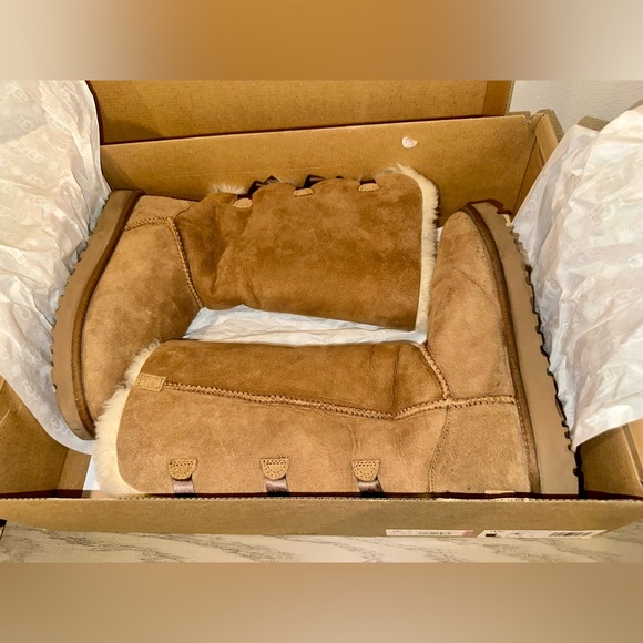 UGG Bailey Bow II Suede Tall Water-Resistant Boots - Picture 10 of 13